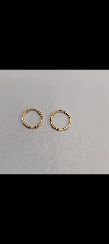 گوشواره زنانه طلا ۱۸ عیار گوشواره حلقه ای فندق
