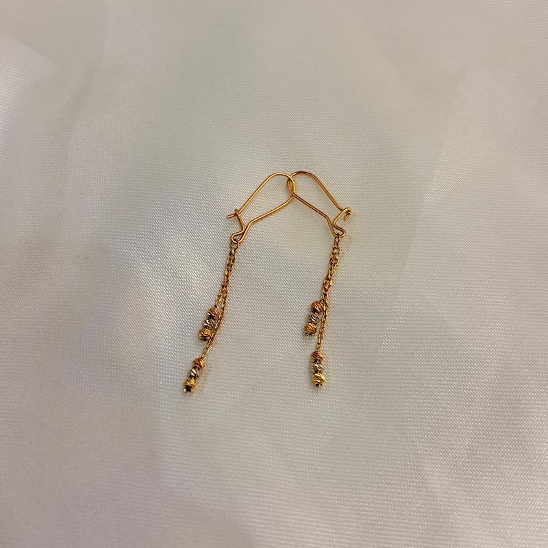 گوشواره طلا ۱۸ عیار گوشواره بدون اجرت گالری طلای رز