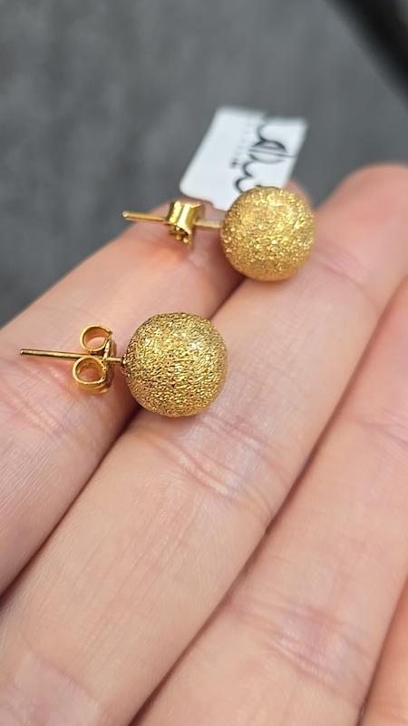 گوشواره زنانه طلا ۱۸ عیار میخی تراش طلای18 عیار گالری طلا تیدامد