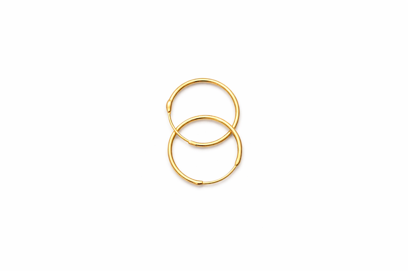 گوشواره زنانه طلا ۱۸ عیار گوشواره حلقه ای گالری شاهکارتیم