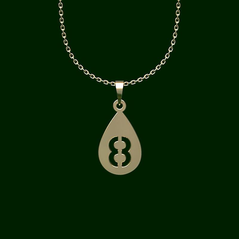 گردنبند طلا عدد 8 18 عیار  کد QQ1245