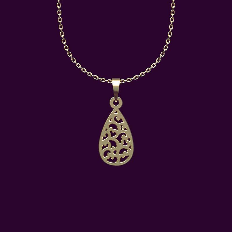 گردنبند طلا درخت 18 عیار  کد NN1230