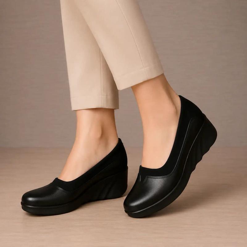 کفش طبی اداری چرم کارمندی زنانه 1131