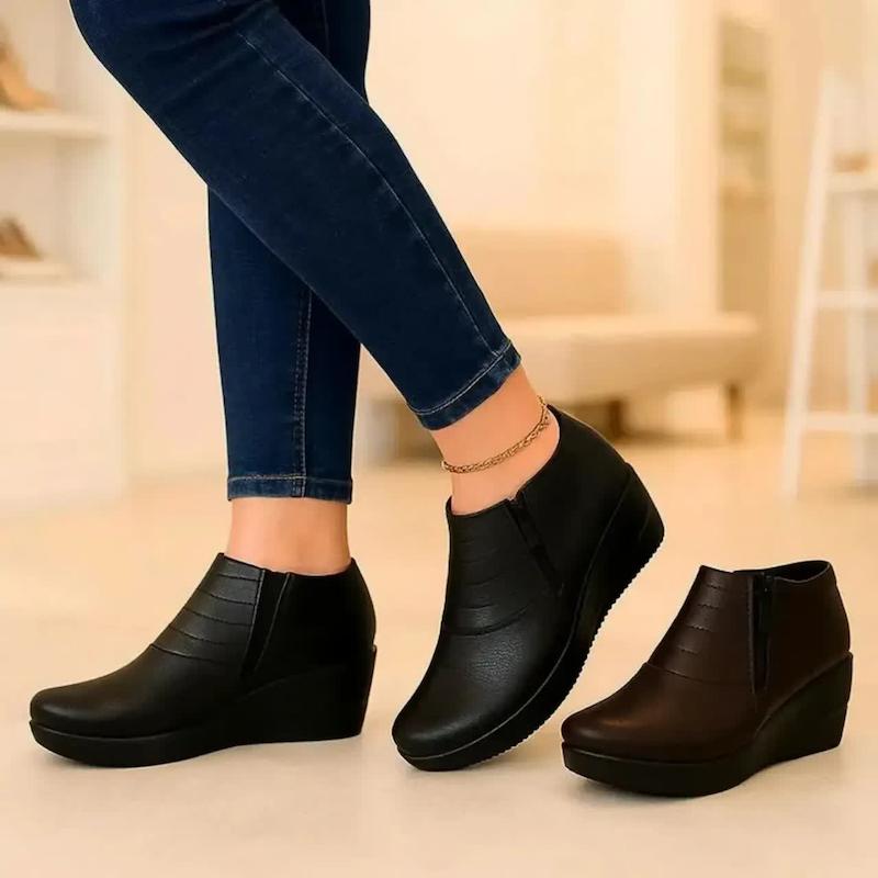 کفش طبی کارمندی چرم بسیار سبک زنانه 1132