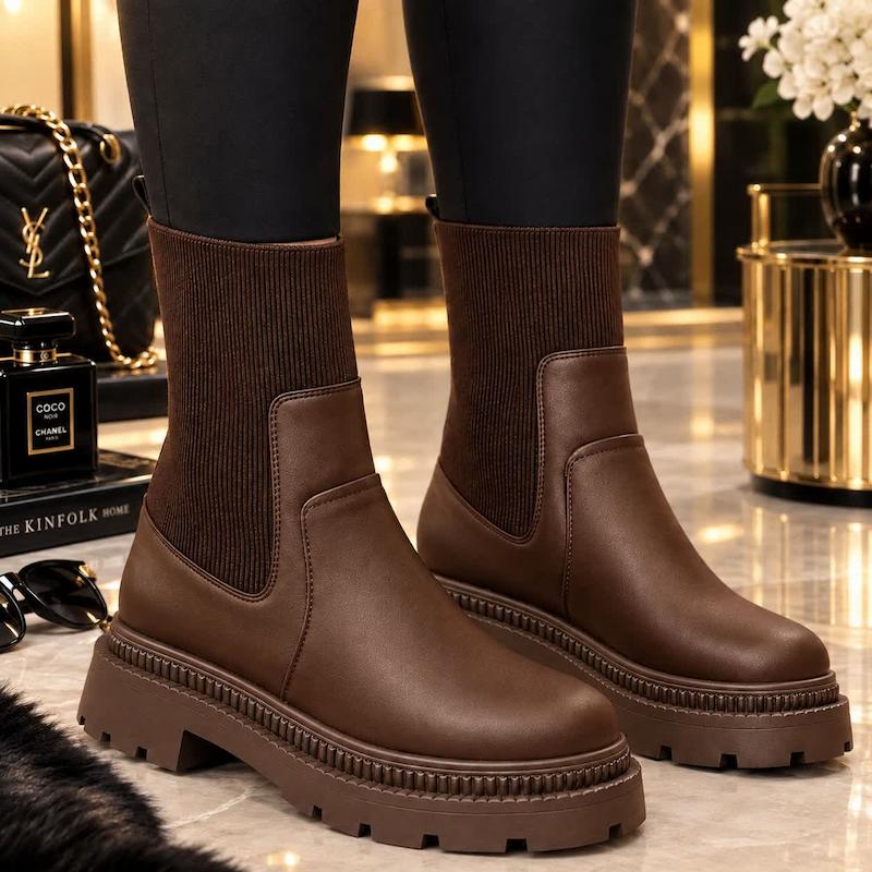 بوت طبی چرم زنانه بوت شیک دخترانه 11152