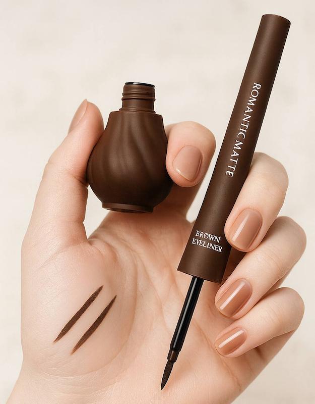 خط چشم قهوه ای برند  Romantic Matte