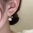 گوشواره آویز مدل خرگوش کوچک و مروارید باروک - سبک فانتزی و کیوت