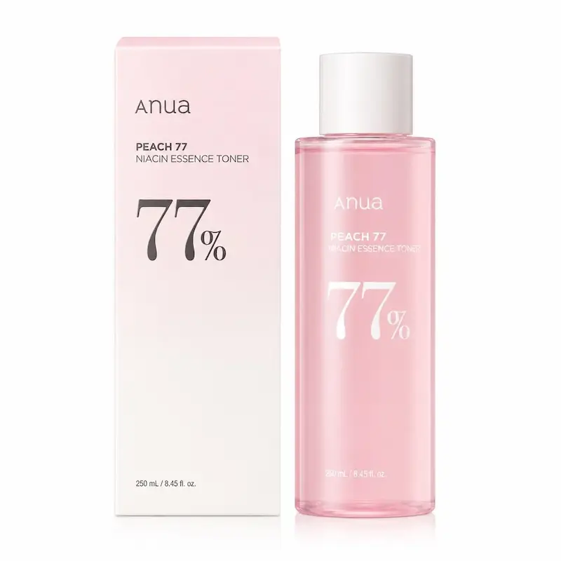 تونر روشن‌کننده و آبرسان Anua Peach 77 Niacin Essence Toner