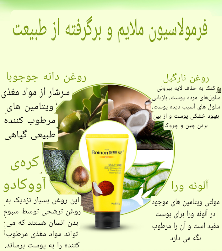 لوسیون بدن Boinon با روغن نارگیل و شی باتر 