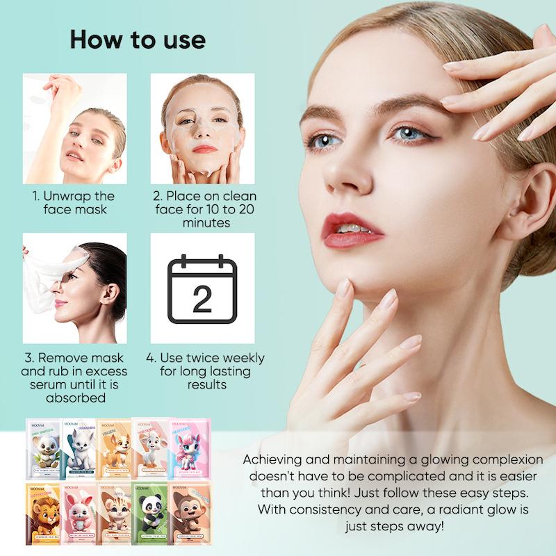 ماسک ورقه‌ای گیاهی طرح حیوانات برند MOOYAM 
