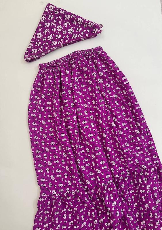 دامن تک چین بدون اسکارف