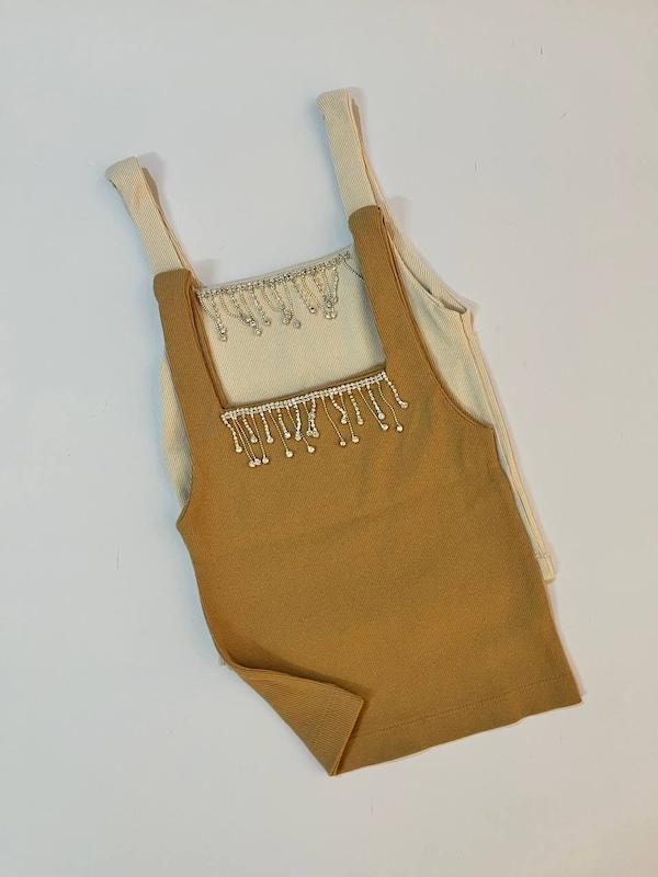 کراپ یقه خشتی آویز دار