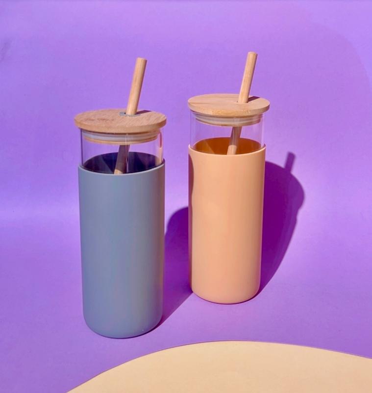 ماگ پیرکس با نی بامبو ✨