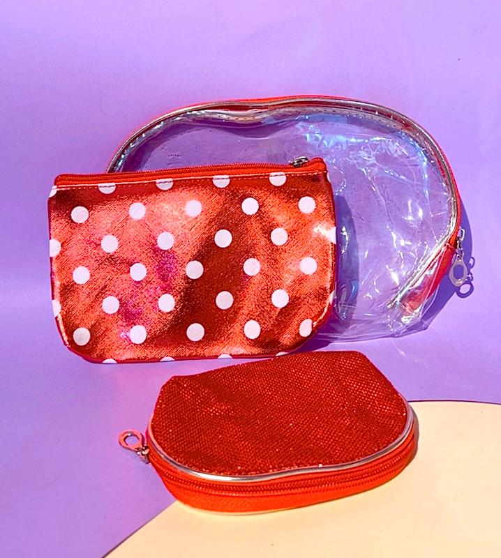 ست کیف آرایش 3 تکه❤️