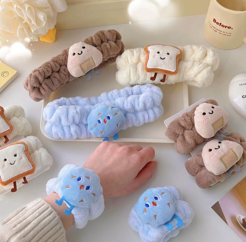 هدبند و دستبند حوله ای 