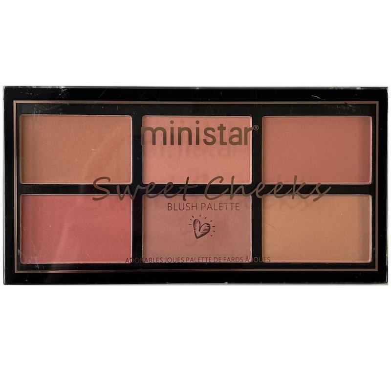 پالت رژگونه 6 رنگ Mini Star مدل Sweet Cheeky