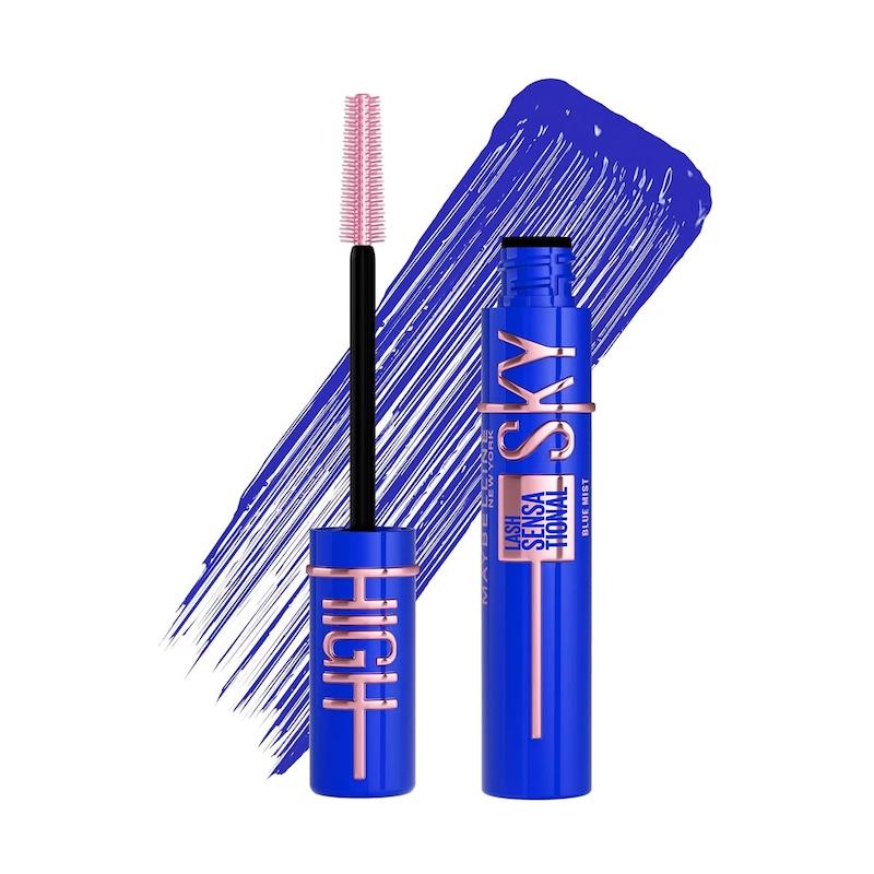 ریمل آبی sky high میبلین رنگ BLUE MIST