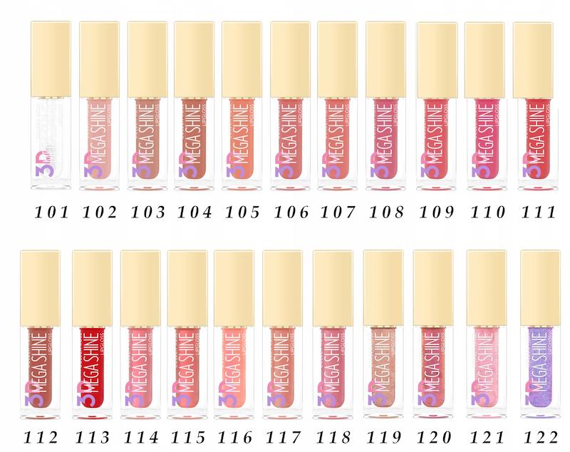 لیپگلاس مگا شاین گلدن رز Golden Rose 3D Mega Shine Lipgloss