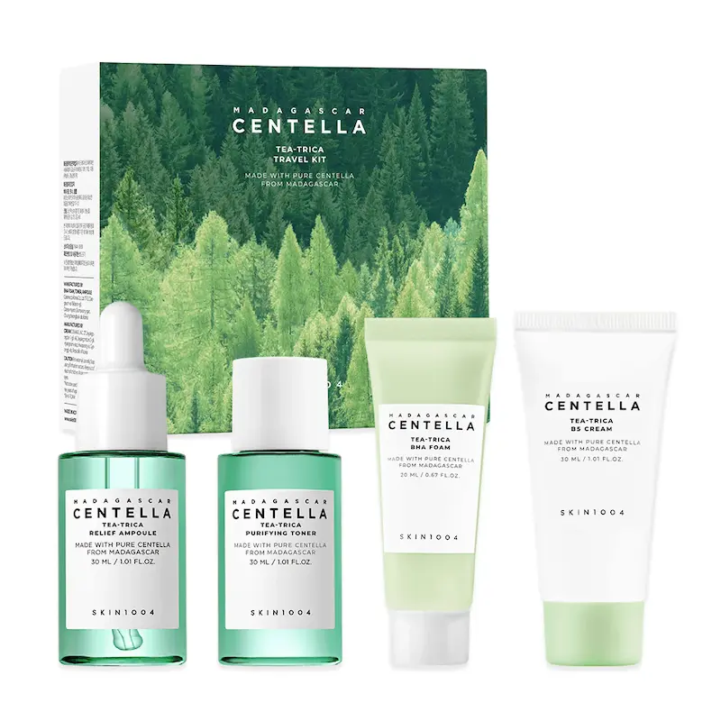 کیت مسافرتی جای سبز (مخصوص پوست چرب و مستعد) سنتلا SKIN1004 Tea-Trica Travel Kit