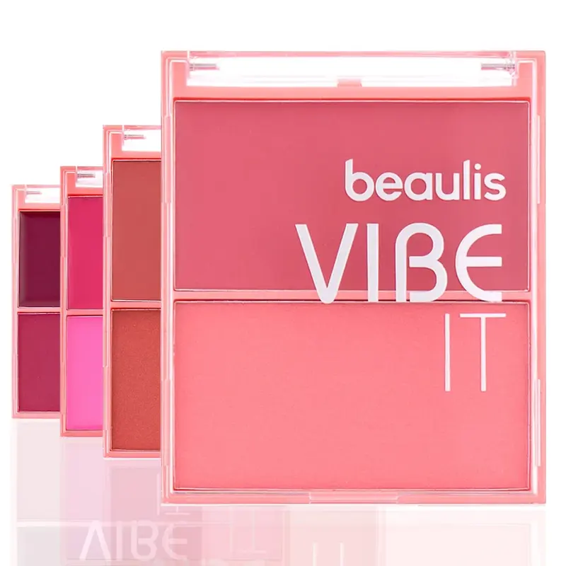 رژگونه دوکاره (پودری و کرمی) بیولیس مدل Beaulis Vibe It Cream & Powder Blush