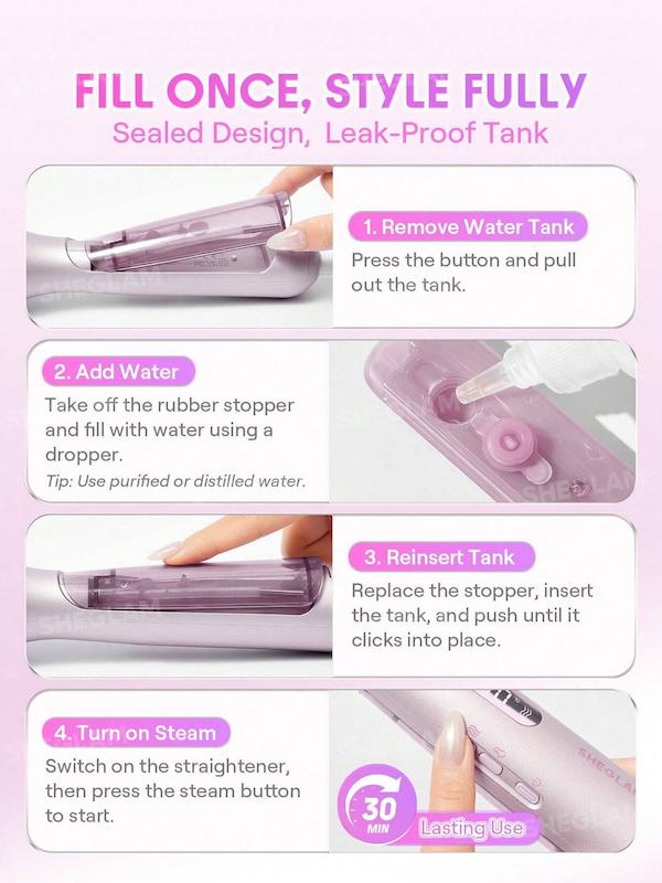 برس براشینگ بخار شیگلم SHEGLAM Hydra Shot Steam Blowout Brush Pro