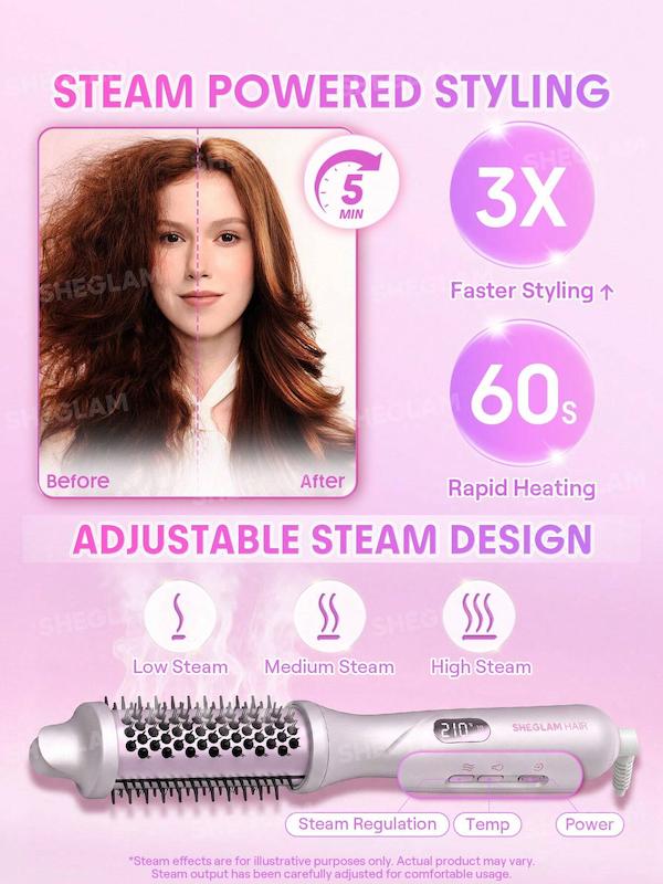 برس براشینگ بخار شیگلم SHEGLAM Hydra Shot Steam Blowout Brush Pro