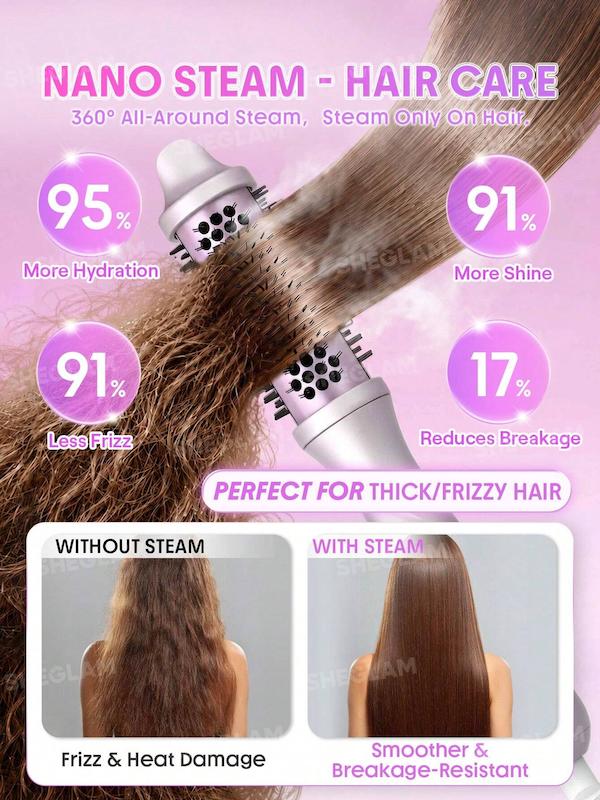 برس براشینگ بخار شیگلم SHEGLAM Hydra Shot Steam Blowout Brush Pro