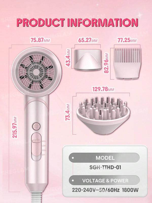 سشوار سه کاره شیگلم مدل Blowout Bliss Triple Threat Hair Dryer 