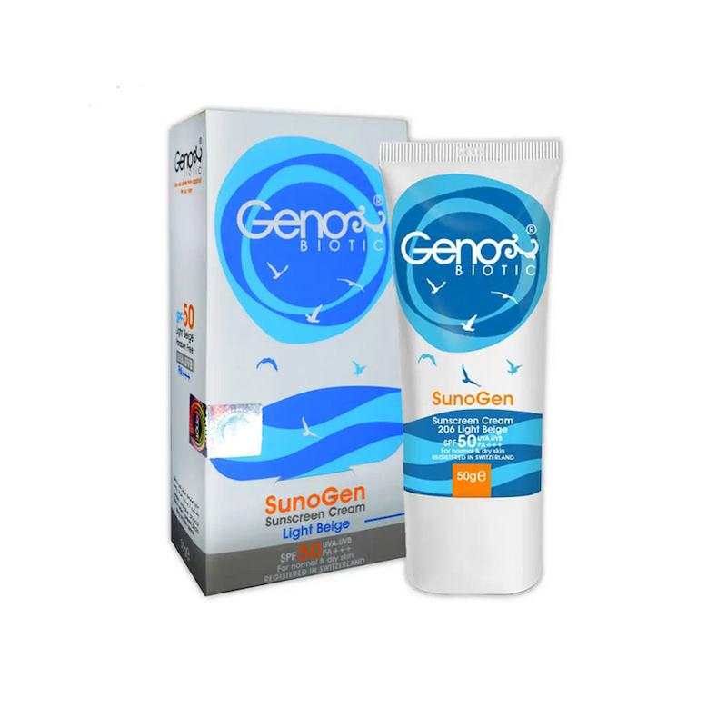 ضد آفتاب رنگی سانوژن مناسب پوست خشک و معمولی ژنو بایوتیک