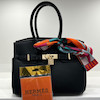 کیف هرمس قفل دار با اسکارف hermes