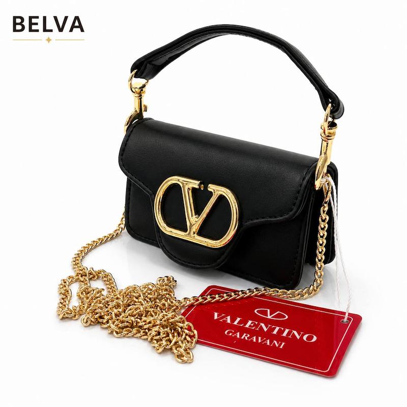 مینی بگ ولنتینو با بند زنجیری valentino