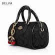 کیف دستی و دوشی زنانه کوچ coach گیلاسی صندوقی پارچه ای
