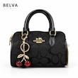 کیف دستی و دوشی زنانه کوچ coach گیلاسی صندوقی پارچه ای