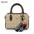 کیف دستی و دوشی زنانه کوچ coach گیلاسی صندوقی پارچه ای