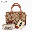 کیف دستی و دوشی زنانه کوچ coach گیلاسی صندوقی پارچه ای