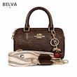 کیف دستی و دوشی زنانه کوچ COACH گیلاسی صندوقی کوچک قهوه ای