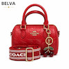 کیف دستی و دوشی زنانه کوچ COACH گیلاسی صندوقی کوچک قرمز