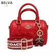 کیف دستی و دوشی زنانه کوچ COACH گیلاسی صندوقی کوچک قرمز