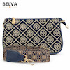 کیف دوشی زنانه توری بورچ tory burch پارچه ای بند سرمه ای