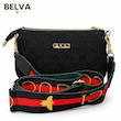 کیف دوشی زنانه گوچی gucci پارچه ای بند پهن نمای بند
