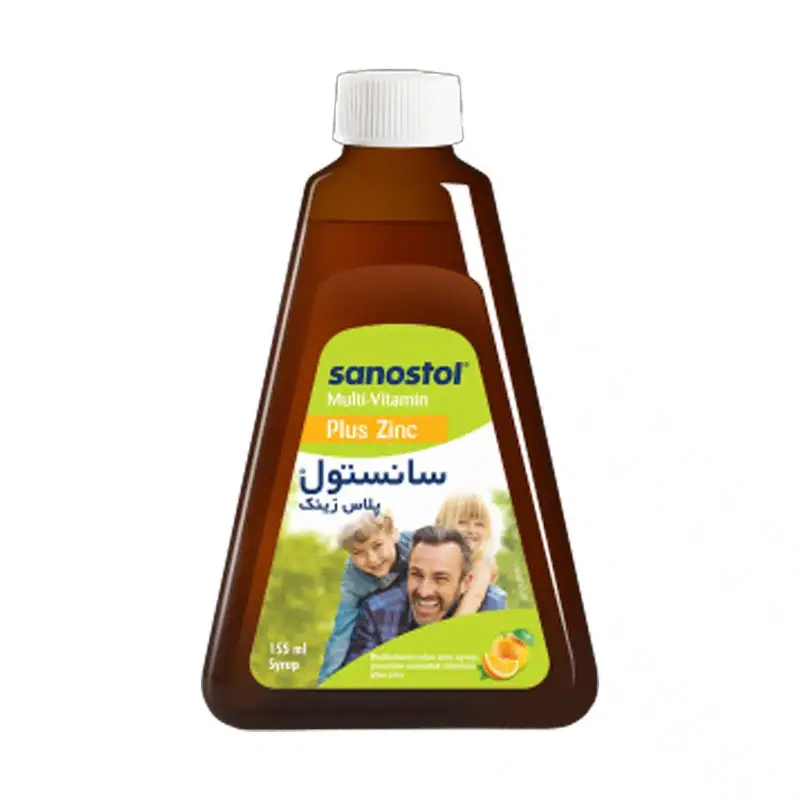 شربت مولتی سانستول پلاس زینک 155 میلی لیتر Multi sanostol plus zinc syrup 155 ml