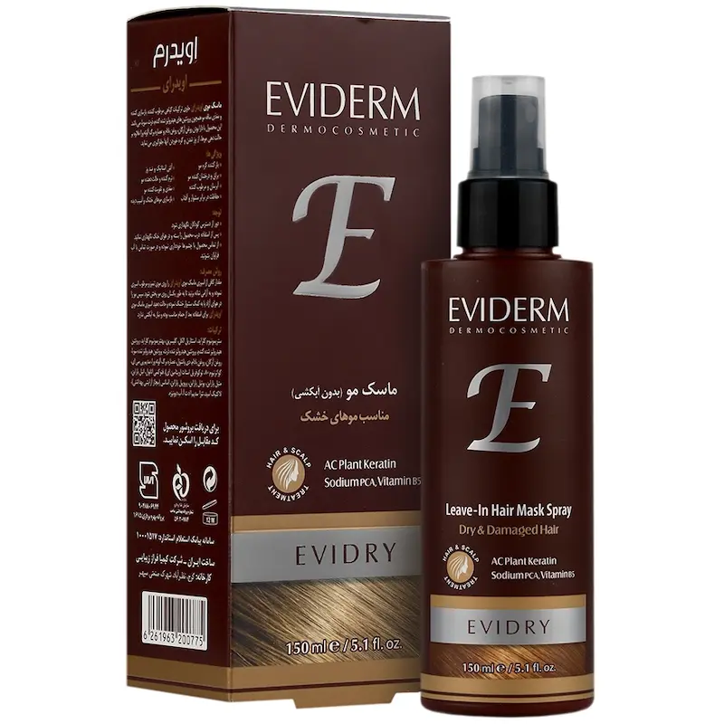 ماسک مو ( بدون آبکشی) مدل Evidry حجم 150 میل اویدرم