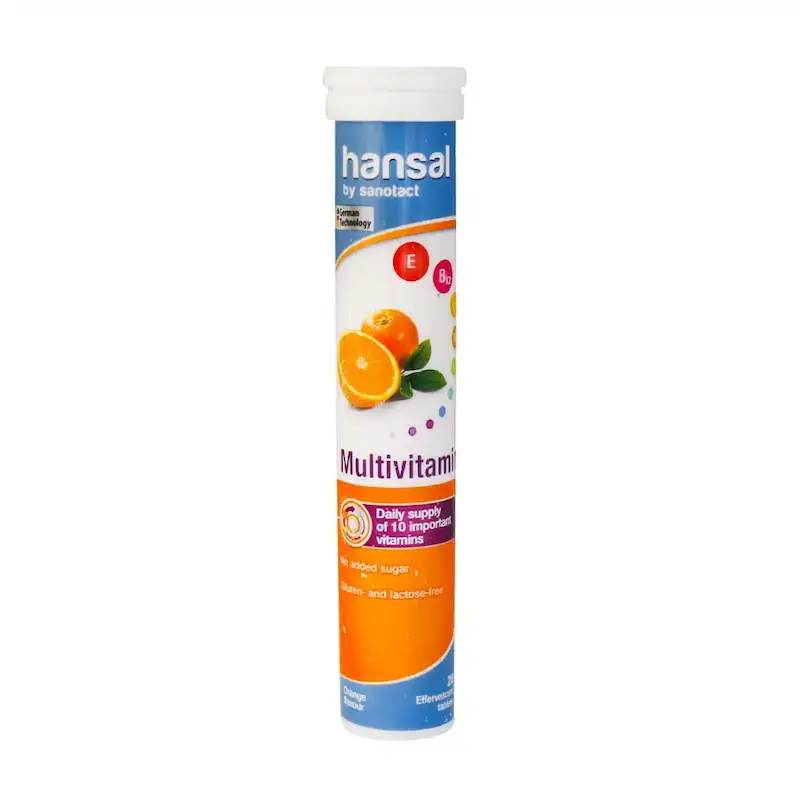 قرص جوشان مولتی ویتامین هانسال 20 عدد ___ Hansal Multivitamin 20 Effervescent Tablets