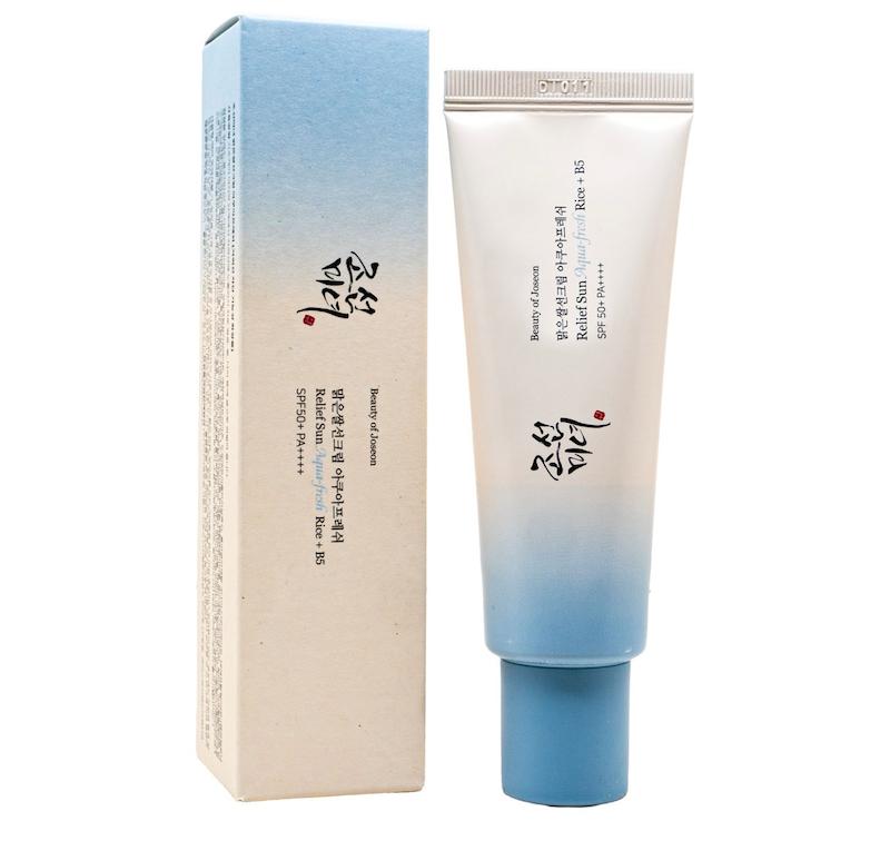 کرم ضد آفتاب برنج و پنتنول آکوا فرش بیوتی اف جوسان(اورجینال) _____ Beauty of Joseon Relief Sun Aqua—Fresh Rice + B5