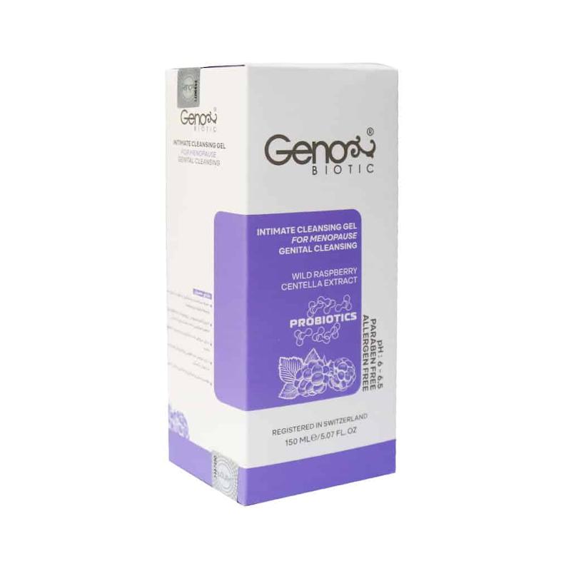 ژل بهداشتی پروبیوتیک بانوان یائسه ژنوبایوتیک 150 میلی لیتر____ Genabiotic Intimate Cleansing Gel For Menopause