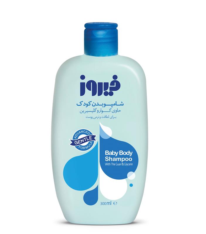 شامپو بدن کودک فیروز حاوی گوار و گلیسیرین آبی 300 میلی‌لیتر _____Baby body shampoo containing guar and glycerin 