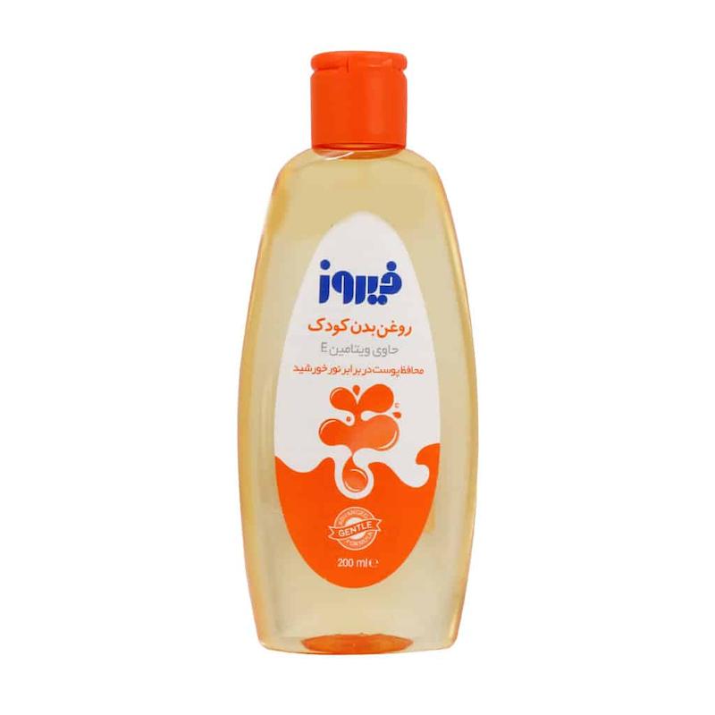 روغن بچه حاوی ویتامین E فیروز ۲۰۰ میلی لیتر_______ Firooz Vitamin E Body Oil For Babies 