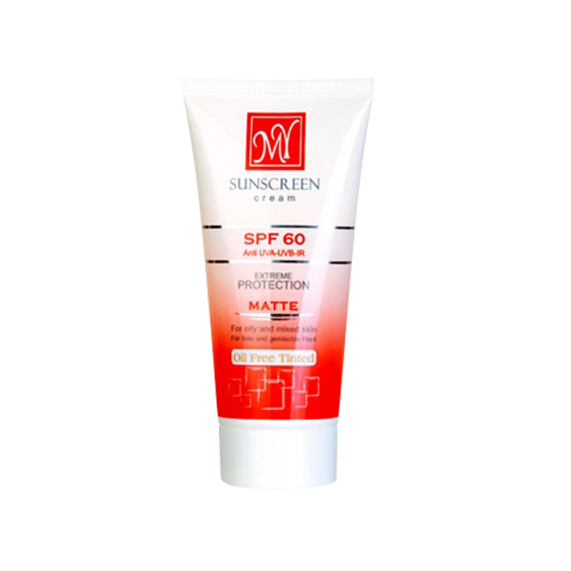 کرم ضد آفتاب رنگی فاقد چربی SPF60 مای مناسب پوست های چرب و مختلط ۵۰ میلی لیتر_______ My Sunscreen Cream SPF60 Mat Oil Free Tinted For Oily And Mixed Skins 50 ml