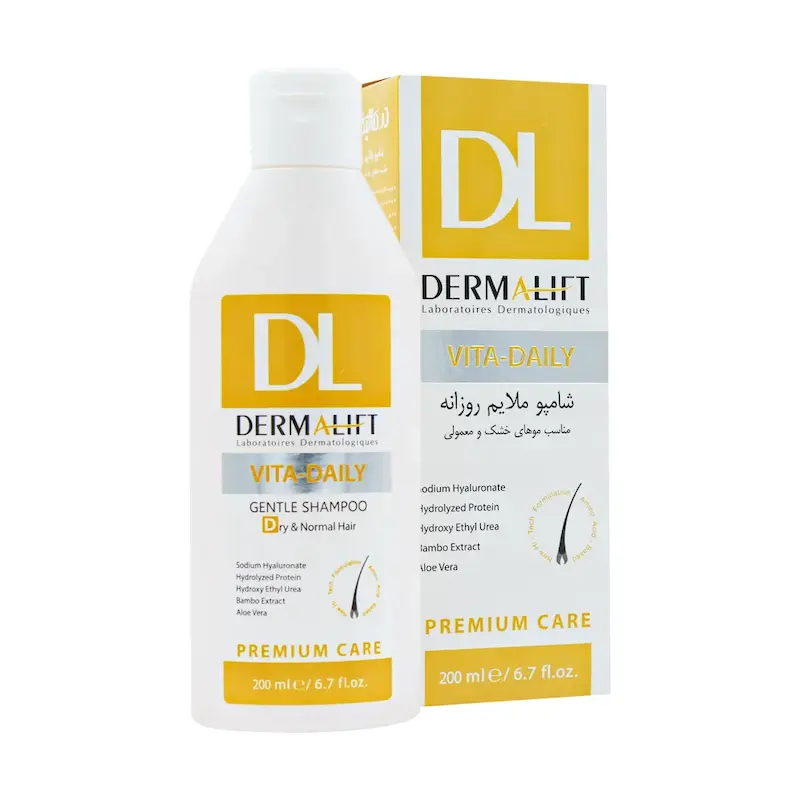شامپو روزانه موی خشک و معمولی ویتا دیلی درمالیفت 200 میلی لیتر ______Dermalift Vita Daily hair Shampoo 200 ml