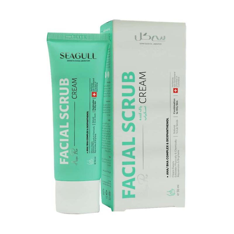 پاک کننده اسکراب سی گل مناسب انواع پوست ۵۰ میلی لیتر--- Seagull Facial Scrub 50 ml